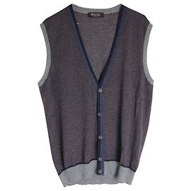 Loro Piana Weste-Cardigan mit V-Ausschnitt aus mehrfarbigem Kaschmir Mehrfarben