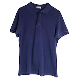 Dior-Camisa Pólo Dior em Algodão Azul-Azul