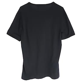 Dolce & Gabbana-Dolce & Gabbana Patch-Logo-T-Shirt aus schwarzer Baumwolle-Schwarz