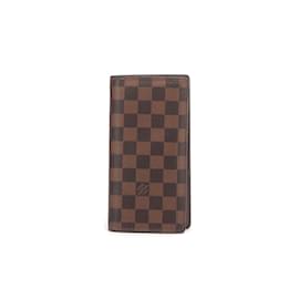 Louis Vuitton-Louis Vuitton Damier Ebene Brazza Canvas Long Wallet in Good Condition-Brown
