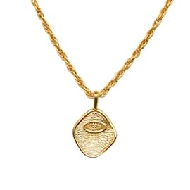 Chanel-plated 31 Rue Cambon Pendant Necklace-Golden