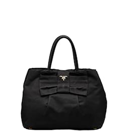 Prada-Tessuto Fiocco Tote Bag BN1601-Black
