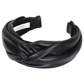 Jennifer Behr Black knot leather headband Black