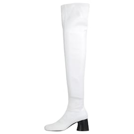 Khaite-Bottes hauteur genou en cuir blanc - taille EU 38-Blanc