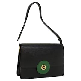 Louis Vuitton-LOUIS VUITTON Epi Free Run Shoulder Bag Green Black M52417 LV Auth 52124-Black,Green