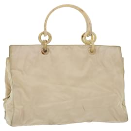 Prada-PRADA Hand Bag Nylon Beige Auth cl707-Beige