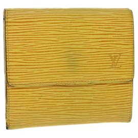 Louis Vuitton-Carteira LOUIS VUITTON Epi Portefeuille Elise Amarelo LV Auth 52474-Amarelo