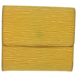 Louis Vuitton-LOUIS VUITTON Epi Portefeuille Elise Wallet Yellow LV Auth 52474-Yellow