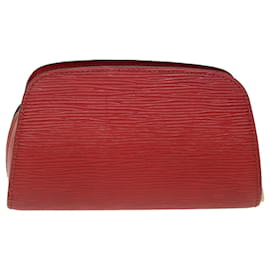 Louis Vuitton-LOUIS VUITTON Astuccio Epi Dauphine PM Rosso M48447 LV Aut 51991-Rosso