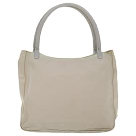 Prada-PRADA Shoulder Bag Nylon White Auth cl689-White
