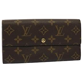 Louis Vuitton-Cartera de crédito Porte Monnaie Credit Wallet M de LOUIS VUITTON con monograma61725 autenticación 50641-Monograma