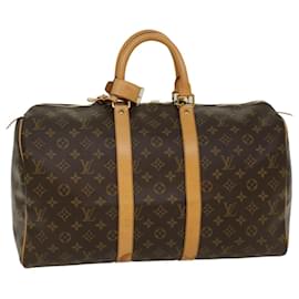 Louis Vuitton-Louis Vuitton-Monogramm Keepall 45 Boston Bag M.41428 LV Auth 52137-Monogramm