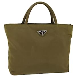 Prada-PRADA Hand Bag Nylon Khaki Auth cl685-Khaki