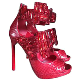 Jimmy Choo-Rote Jing-Stiefeletten von Jimmy Choo-Rot