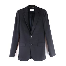 SAINT LAURENT - Wool gabardine jacket (S) Black