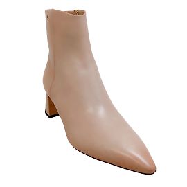 Santoni Tan Leather Habiba Booties Beige