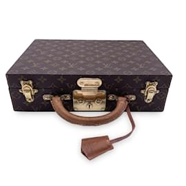 Louis Vuitton-Bolsa de viaje con estuche para joyas Boite Bijoux de lona con monograma-Castaño