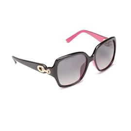 Dior-Dior Übergroße, quadratische, getönte Sonnenbrille aus Kunststoff in gutem Zustand-Schwarz
