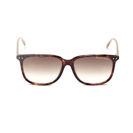 Bottega Veneta-Square Tinted Sunglasses-Brown