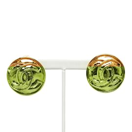 Chanel-CC Clip On Earrings-Golden