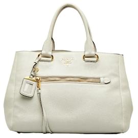 Prada-Vitello Daino Phenix Tote Bag-White