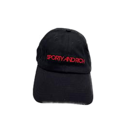 Autre Marque-SPORTY & RICH  Hats & pull on hats T.International M Cloth-Black