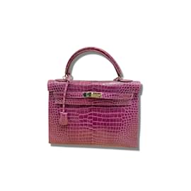 Hermès-HERMES  Handbags T.  Exotic leathers-Purple