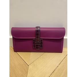 Hermès-HERMES  Clutch bags T.  leather-Purple