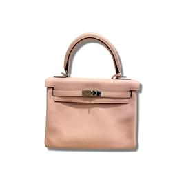 Hermès-HERMES  Handbags T.  leather-Pink