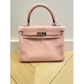 Hermès-HERMES  Handbags T.  leather-Pink