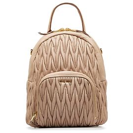 Zaino Miu Miu Matelasse Marrone Marrone Beige