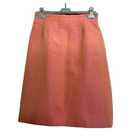 Christian Dior-Cannage pattern pencil skirt-Pink