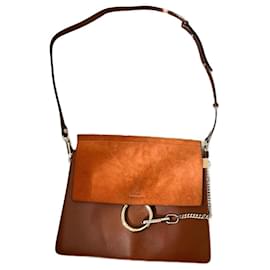 Borsa Chloé Faye in pelle color cammello Cammello
