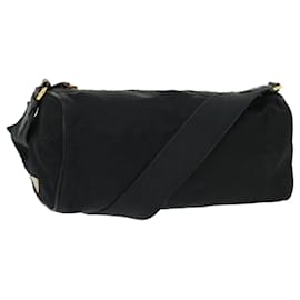 Prada-PRADA Shoulder Bag Nylon Black Auth ar10096-Black