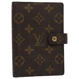 Louis Vuitton-LOUIS VUITTON Monogramm Agenda PM Tagesplaner Cover R.20005 LV Auth hk817-Monogramm