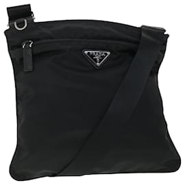 Prada-PRADA Shoulder Bag Nylon Black Auth yk8288-Black