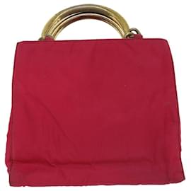 Prada-PRADA Hand Bag Nylon Pink Auth 52499-Pink