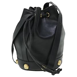 Salvatore Ferragamo-Salvatore Ferragamo Shoulder Bag Leather Black Auth hk807-Black