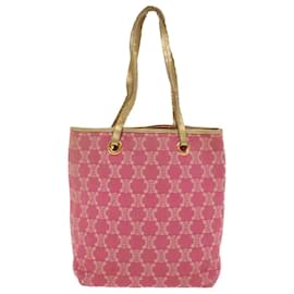 Céline-CELINE Paris Macadam Canvas Tote Bag Pink Auth yk8347-Pink