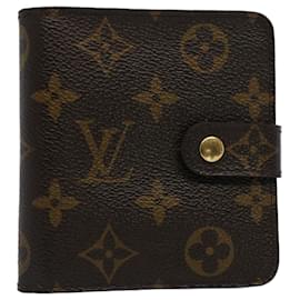 Louis Vuitton-LOUIS VUITTON Portafoglio con zip compatta con monogramma M61667 LV Auth ep1491-Monogramma