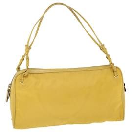 Prada-PRADA Hand Bag Nylon Yellow Auth 52243-Yellow