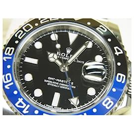 Rolex-ROLEX GMT MasterII blue black bezel Oyster Bracelet 116710BLNR unused Mens-Silvery