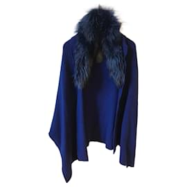 Yves Salomon-YVES SALOMON Jacken T.Internationale Taille Einzigartige Wolle-Blau