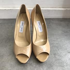 Jimmy Choo-JIMMY CHOO High Heels T.EU 40 Lackleder-Beige