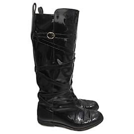 Saint Laurent-SAINT LAURENT  Boots T.eu 36 Patent leather-Black