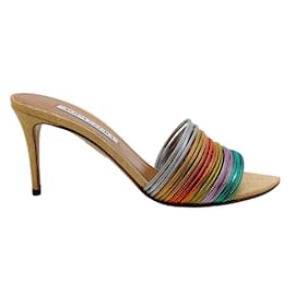 Aquazzura-Aquazzura Pastel Rainbow Rendezvous Sandals-Multiple colors