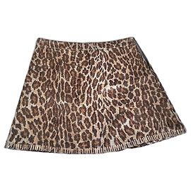 Blumarine Brown Wool Skirt Brown