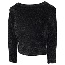 Alaïa-Alaia Shimmering Sweater in Black Polyamide-Black