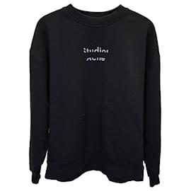 Acne-Sweat-shirt à logo Acne Studios en coton biologique noir-Noir