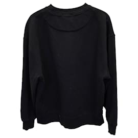 Acne-Acne Studios Logo-Sweatshirt aus schwarzer Bio-Baumwolle-Schwarz